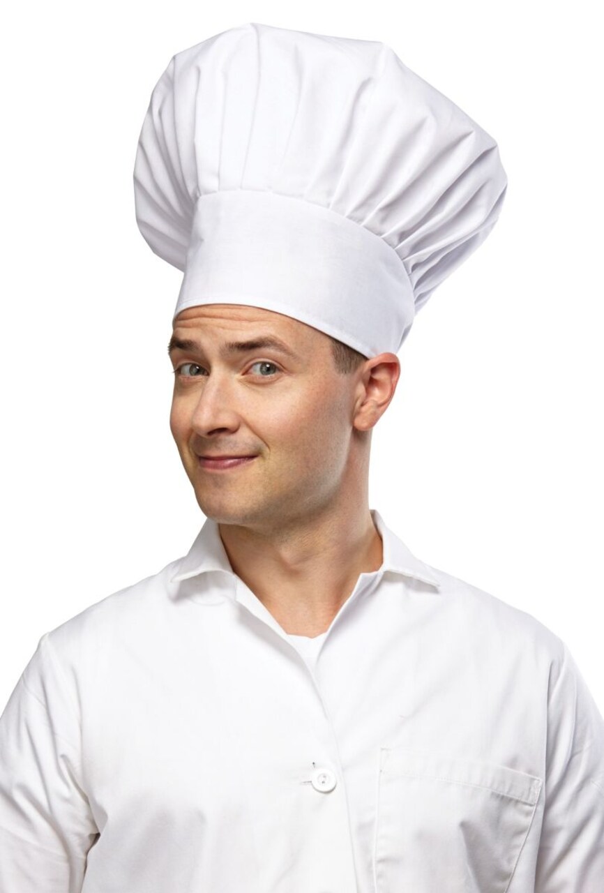The Costume Center White Long Chef Unisex Adult Halloween Hat Costume Accessory - One Size